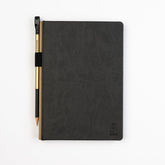Blackwing Lab 05.13.25 Black Hardcover Notebook with Gold Pencil