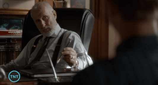James Cromwell holding a Blackwing pencil