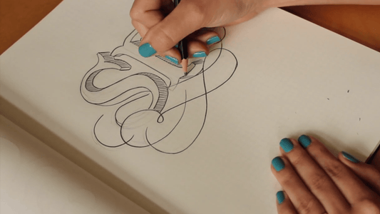 Jessica Hische, SF Design Week sketch using Blackwing pencil