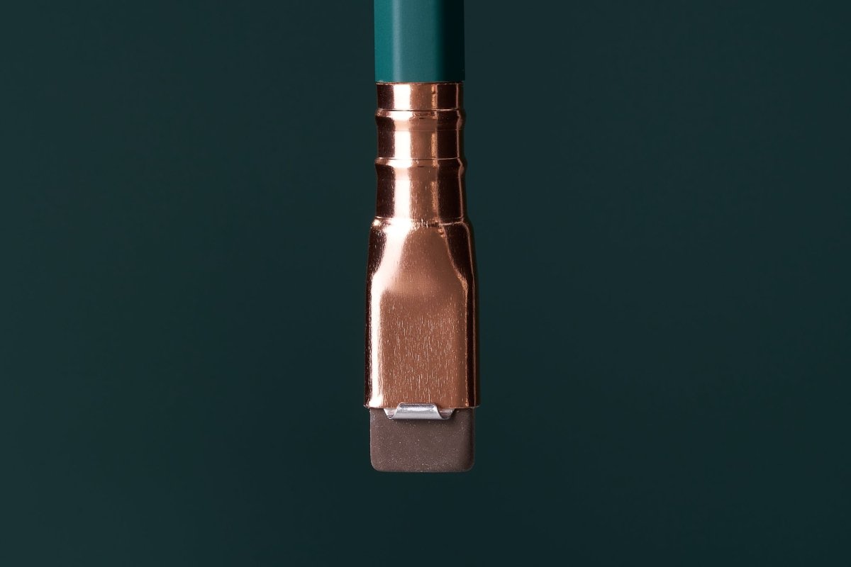 Blackwing matte green pencil with brown eraser