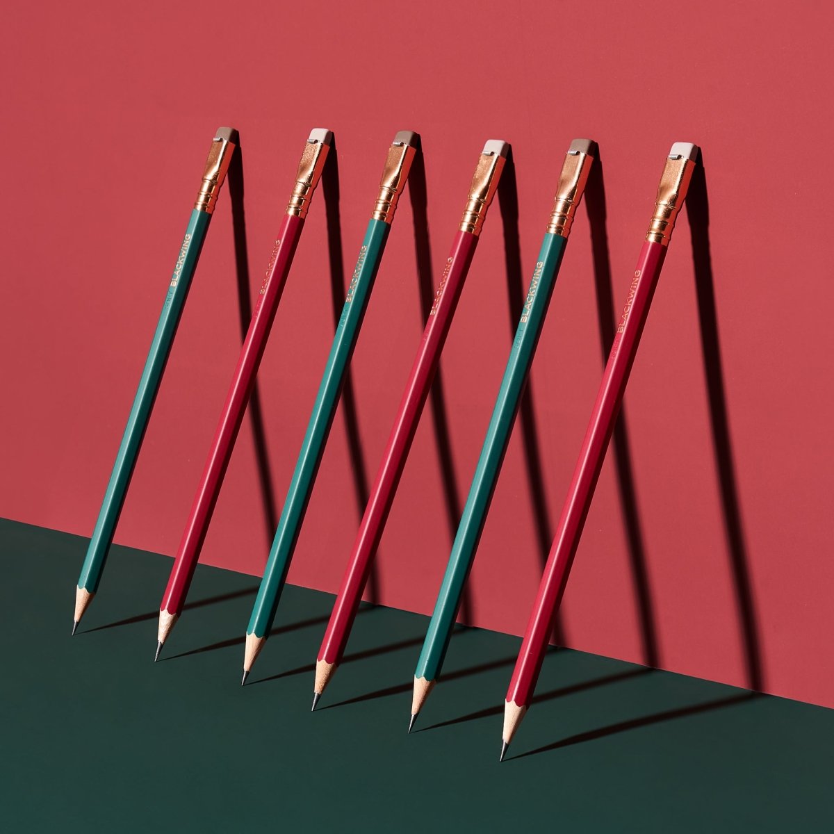 red and green Blacking matte pencils