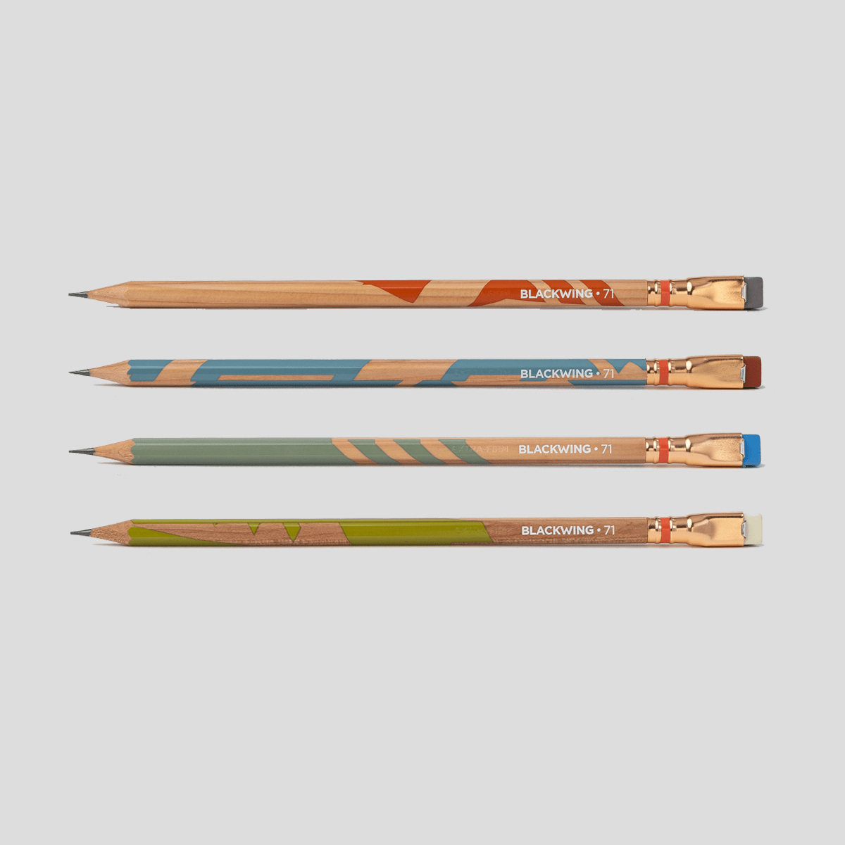 Blackwing Volume 71 pencils in 4 mid-century colors