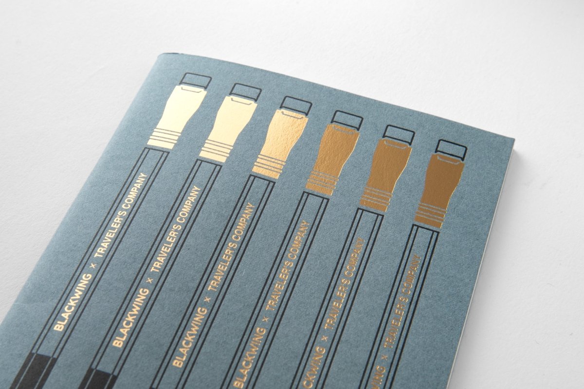 Blackwing x Traveler's Company notebook with pencil imprint