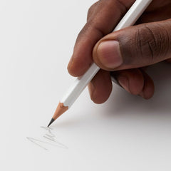 hand writing with Blackwing Pearl Pencil on paper
