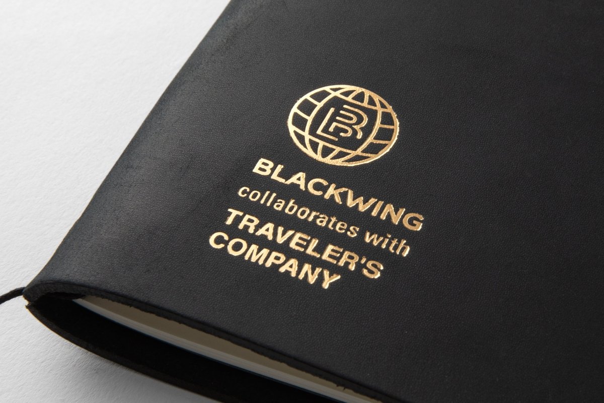 Blackwing x Traveler's Company Notebook with gold imprint