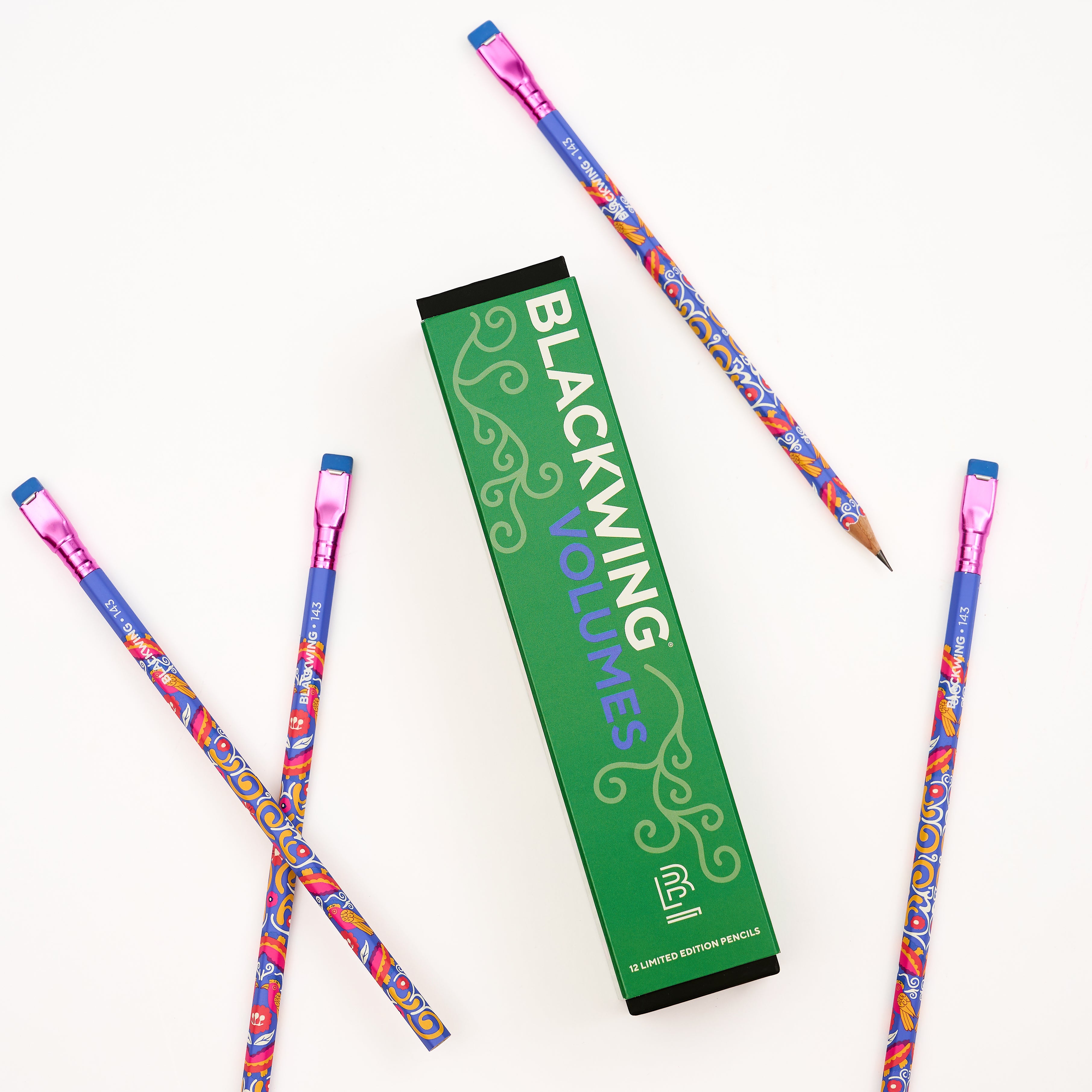 4 Frida Kahlo pencils, a limited edition Volumes by Blackwing on a white background.