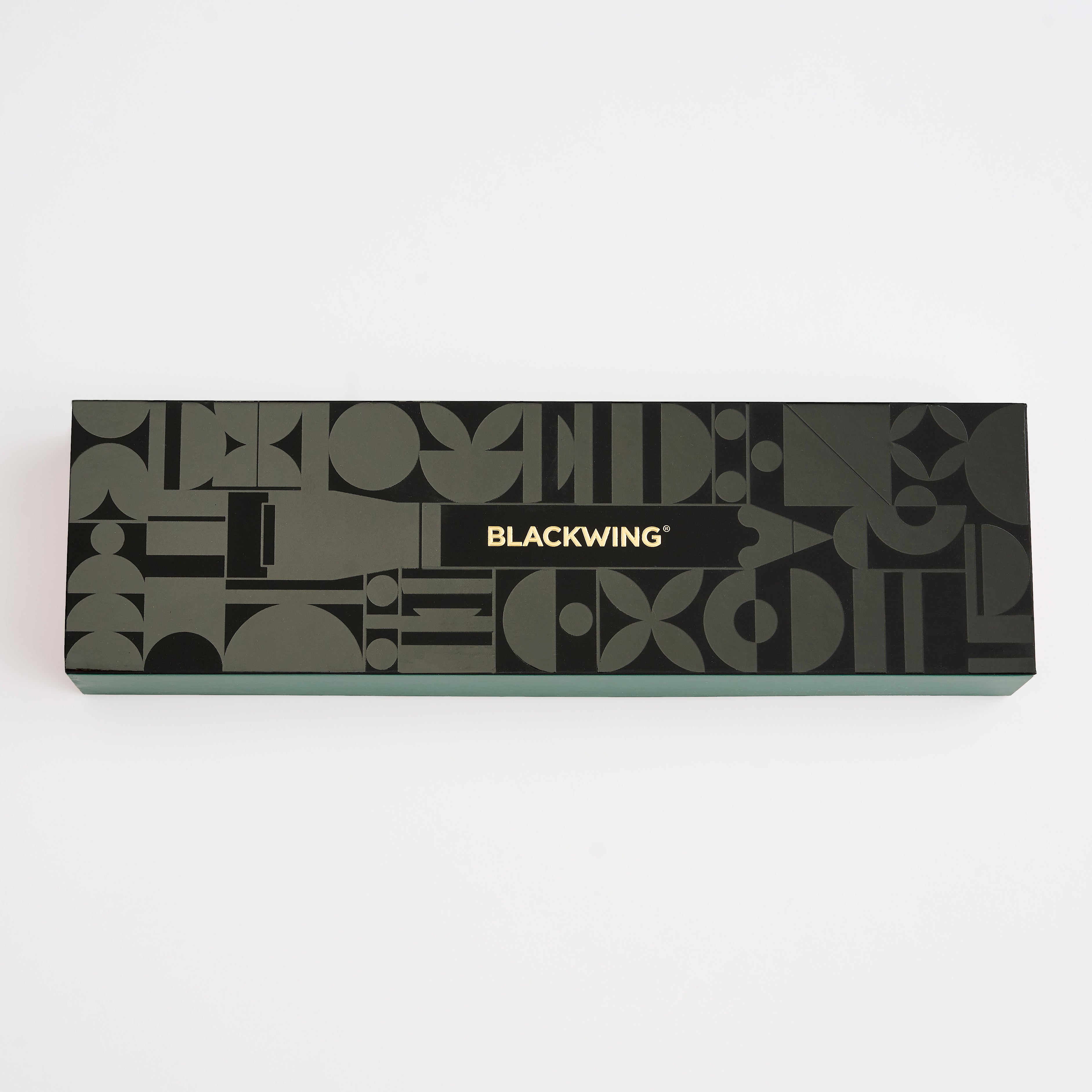 Blackwing Holiday Essentials Gift Box with shiny and matte black graphics on the top and 'BLACKWING' printed in gold
