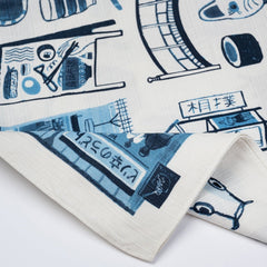 blue and white furoshiki