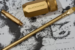 Blackwing x Lord of the Ring gold pencil and accessories on a map background