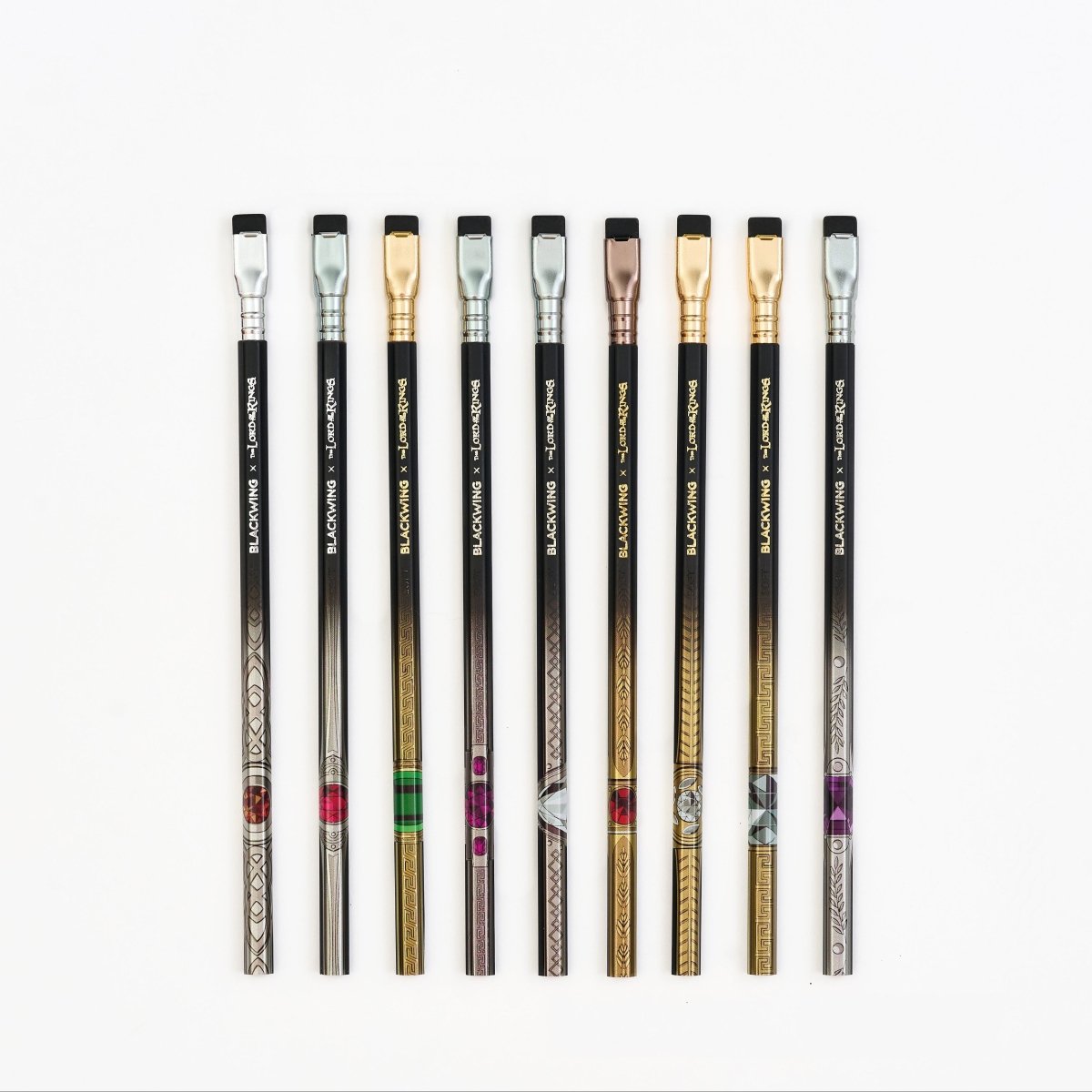 Blackwing x Lord of the Rings colorful pencils on white background