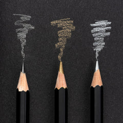 Blackwing Lab 05.13.25 Black Paper Notebook with color demonstration from the Lab 05.13.25 pencils