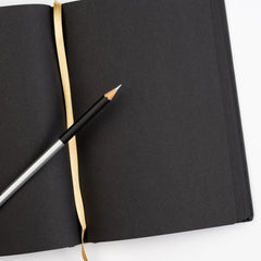 Blackwing Lab 05.13.25 Black Paper Notebook with Silver Pencil