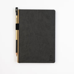 Blackwing Lab 05.13.25 Black Hardcover Notebook with Gold Pencil