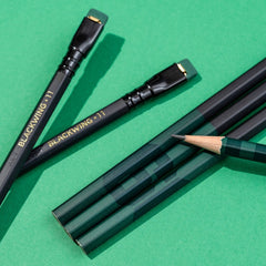 Blackwing Volume 11 Bill Russell Pencils, featuring black, green, and gold