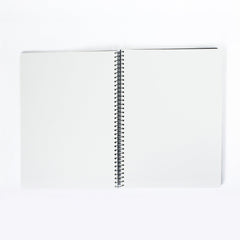 Blackwing A4 Spiral Notebook with dot-grid pages laying open on a white background