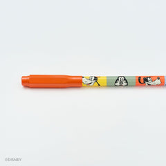 A Goofy pencil featuring a bright red point guard on a white background.