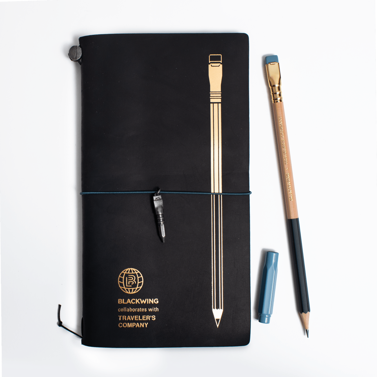 Blackwing x TRAVELER'S COMPANY notebook, pencil, and point guard