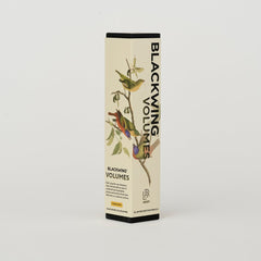 Blackwing Volumes pencil box featuring illustrations of birds on a branch
