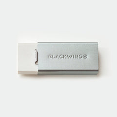 Blackwing Soft Handheld Eraser in white with silver holder