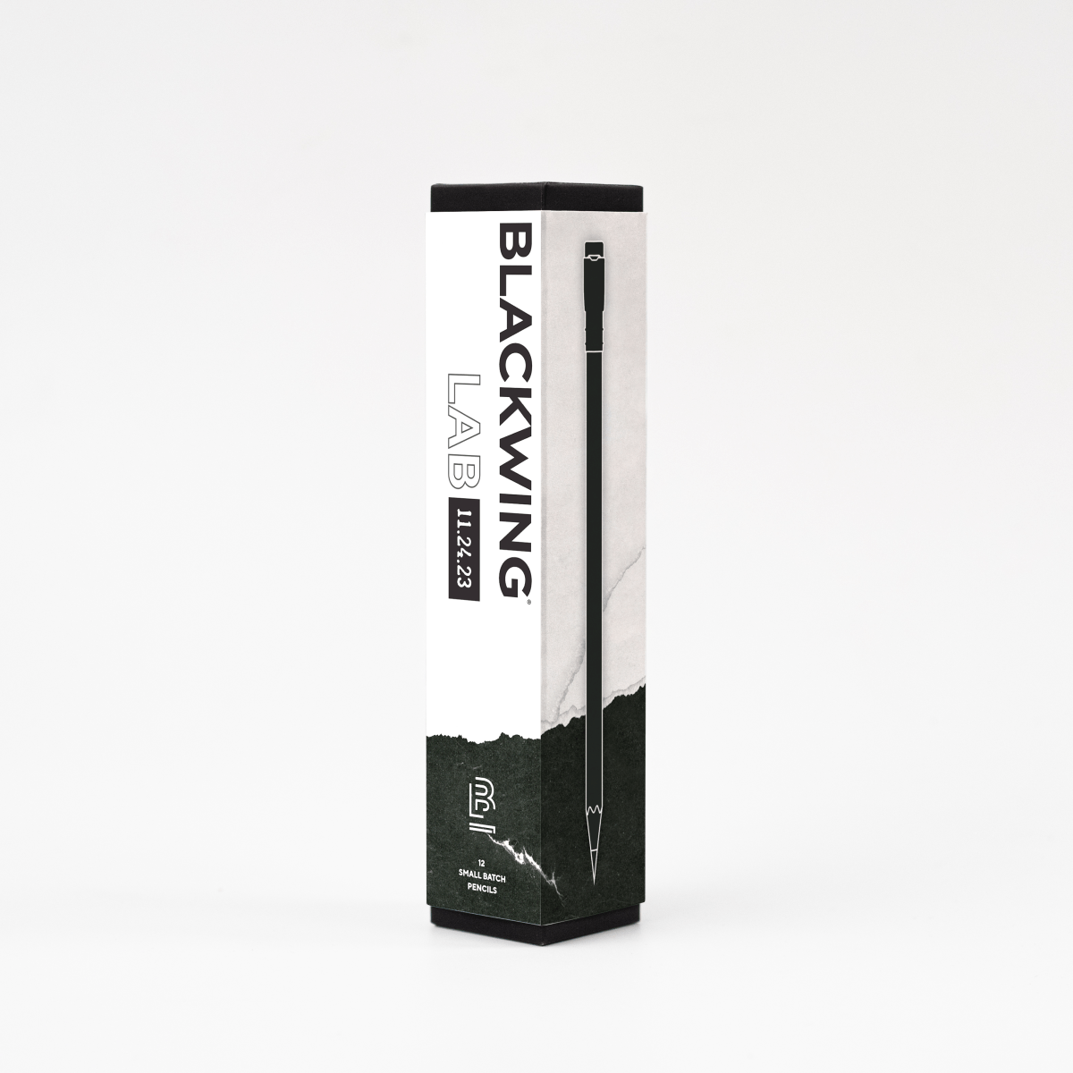 Blackwing Lab 11.24.23 - black and white packaging, set of 12 pencils