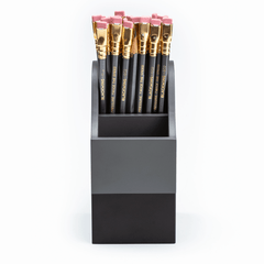 black pencil cup