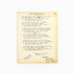 Blackwing Volume 223 Postcards - Woody Guthrie Hand Written "This Land is Your Land" Lyrics