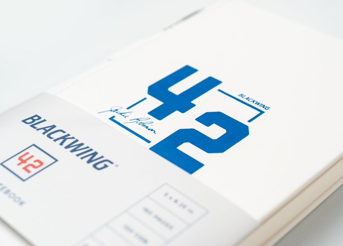 Blackwing Volume 42 White Slate Notebook - a tribute to Jackie Robinson