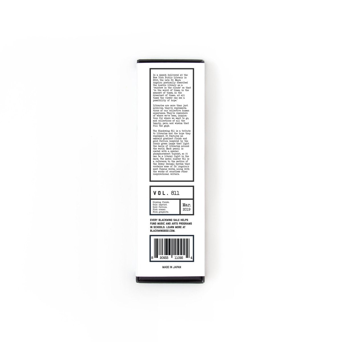Blackwing Volume 811 - Package Back