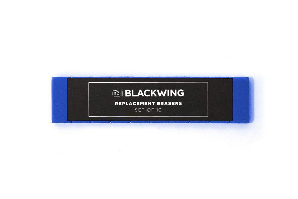 Blackwing Replacement Erasers in royal blue, set of 10