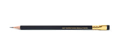 A Blackwing Gift Card pencil - black pencil, gold ferrule, black eraser