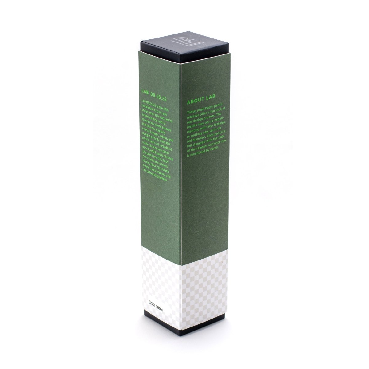 A Blackwing Lab 08.25.22 - Set of 12 with a green and black label on it.