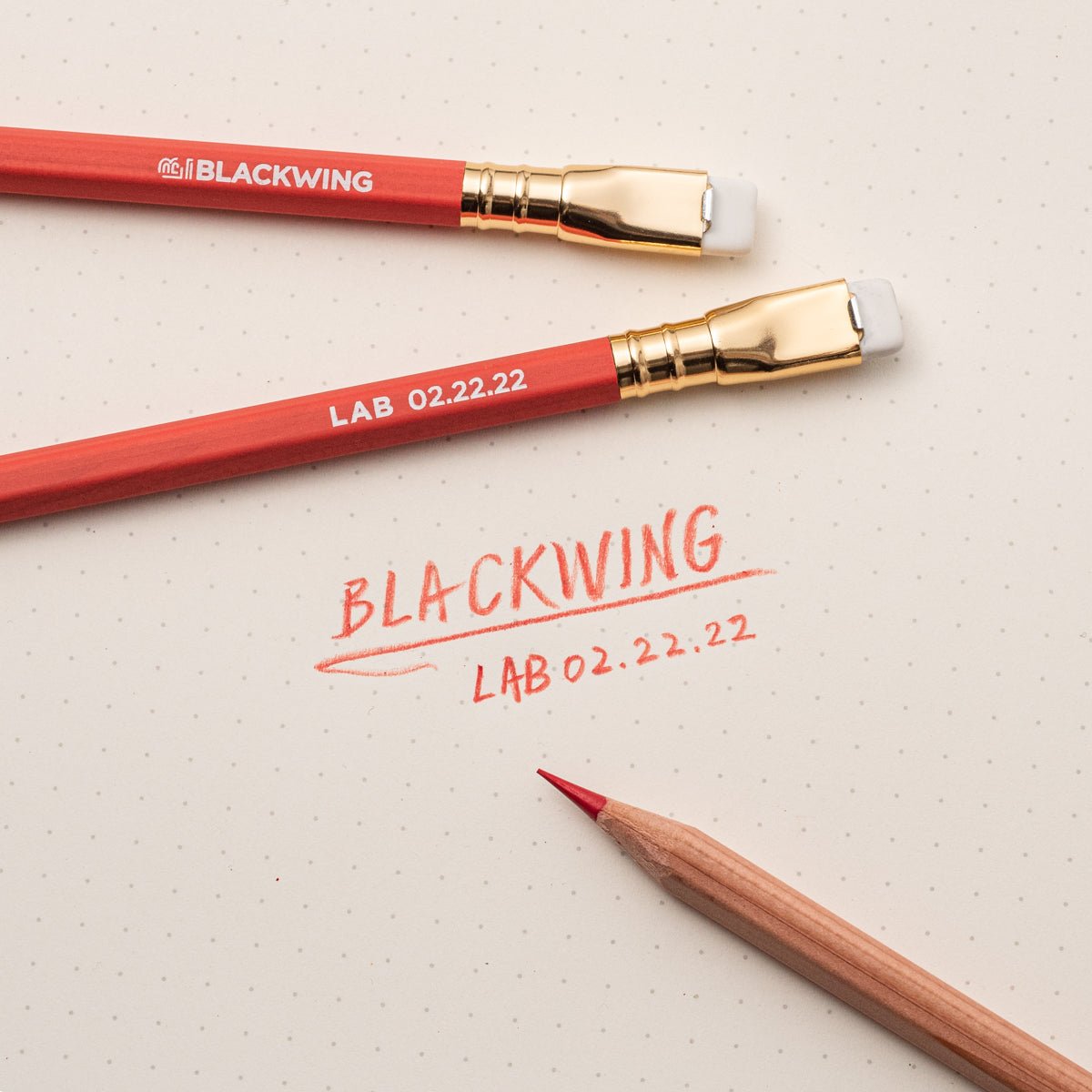 Two Blackwing Lab 02.22.22 pencils 