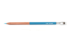 Blackwing Lab 07.29.21 - part natural wood, part blue, with blue graphite