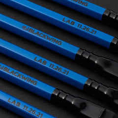 A row of Blackwing Lab 11.26.21 pencils