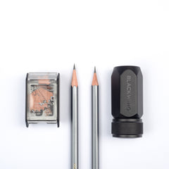 Blackwing Long Point Sharpener Point Comparison to two-step sharpener