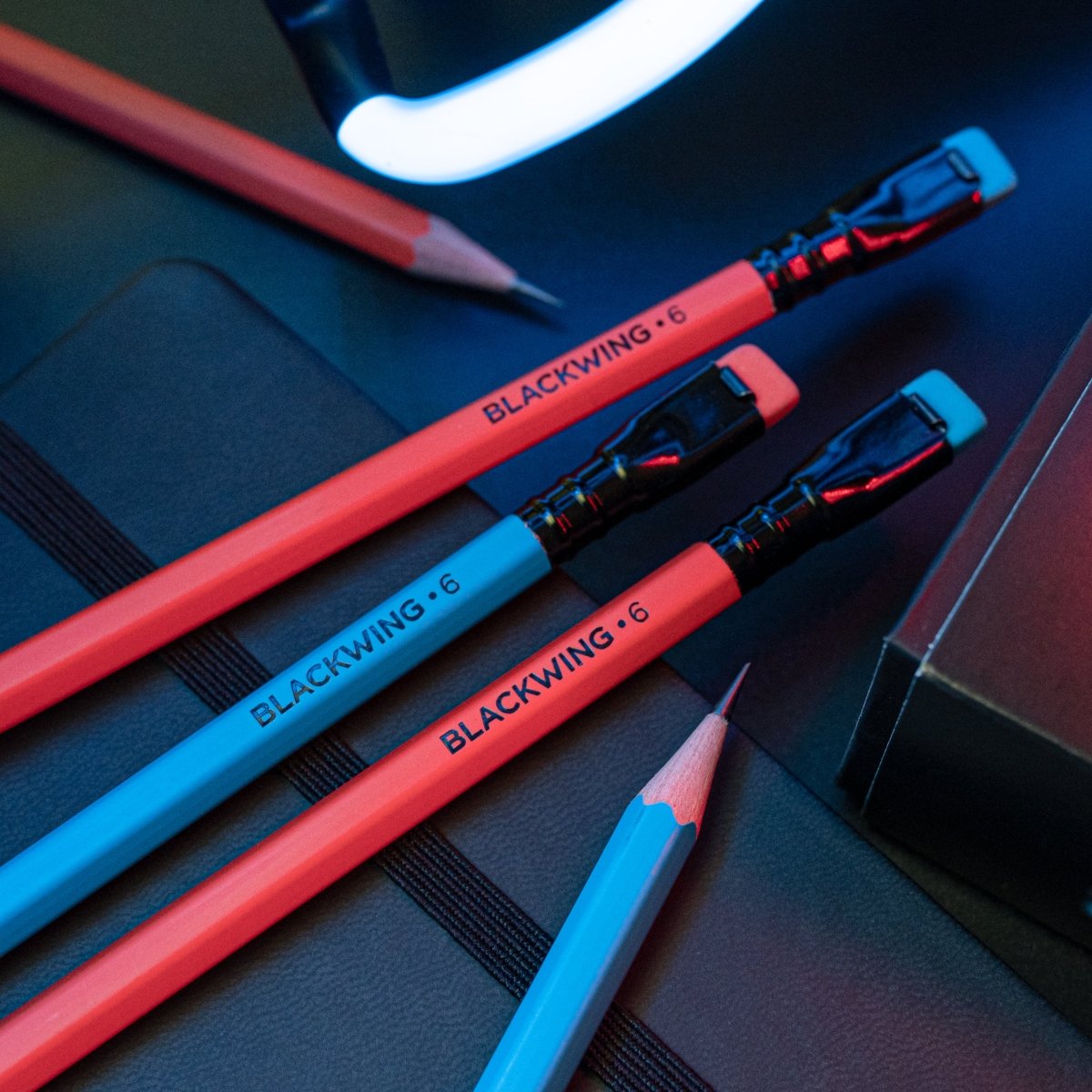 Blackwing Volume 6 red and blue pencils