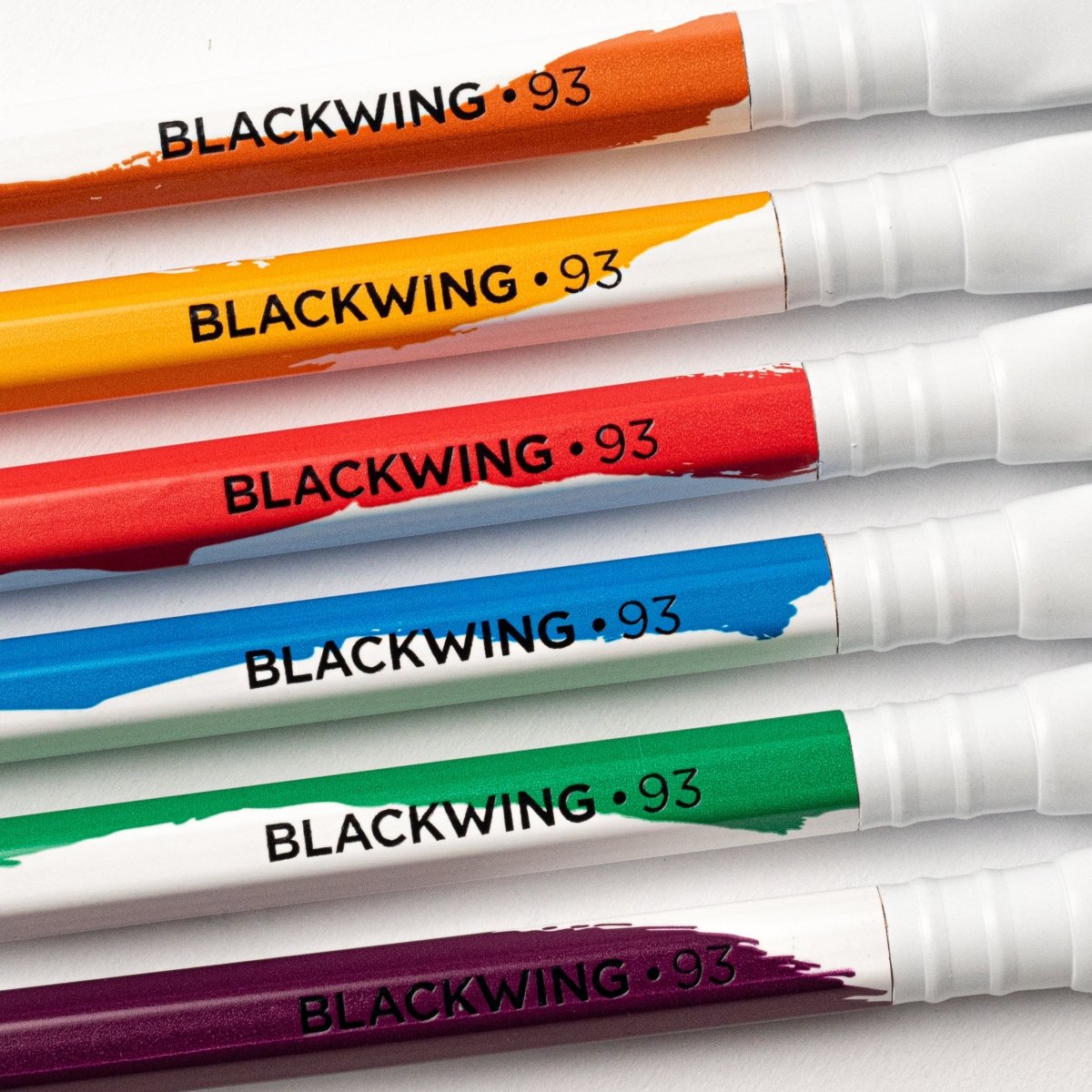 Blackwing Volume 93 white pencils with colorful watercolor print