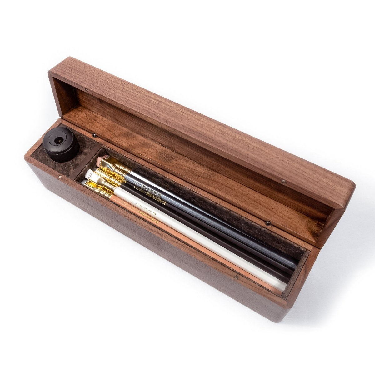 Blackwing pencils in a Blackwing Walnut Box.
