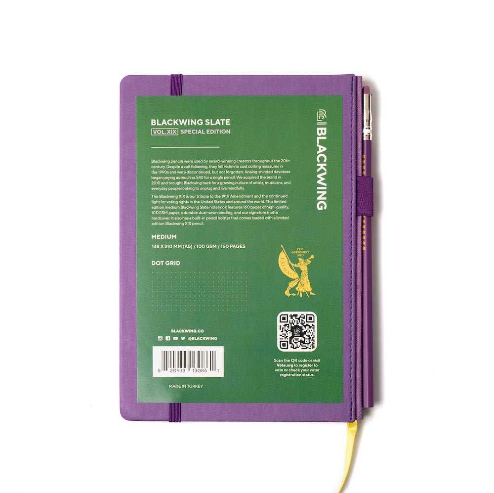 Blackwing XIX Slate Notebook - back cover